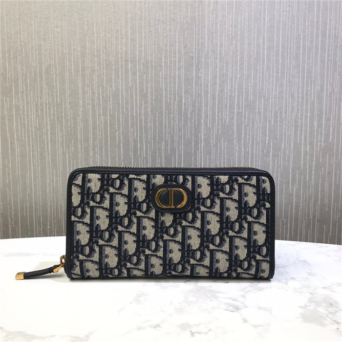 DIOR 디올 오블리크 지퍼 장지갑 M017