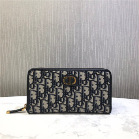 DIOR 디올 오블리크 지퍼 장지갑 M017