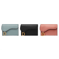 DIOR 디올 가죽 새들 카드지갑