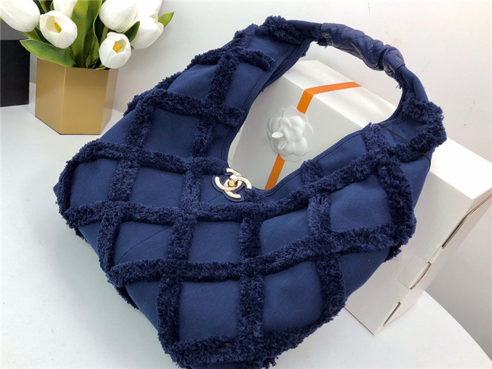 CHANEL 샤넬 코튼 캔버스 호보백