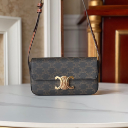 CELINE 셀린느 트리오페 캔버스 탠 숄더백 C194142