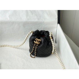 CHANEL 샤넬 진주 체인 드로스트링 버킷백 2COLOR