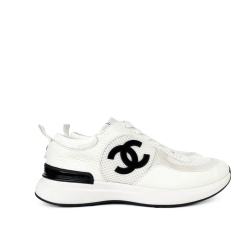 CHANEL 샤넬 CC로고 트레이너 매쉬 스웨이드 스니커즈