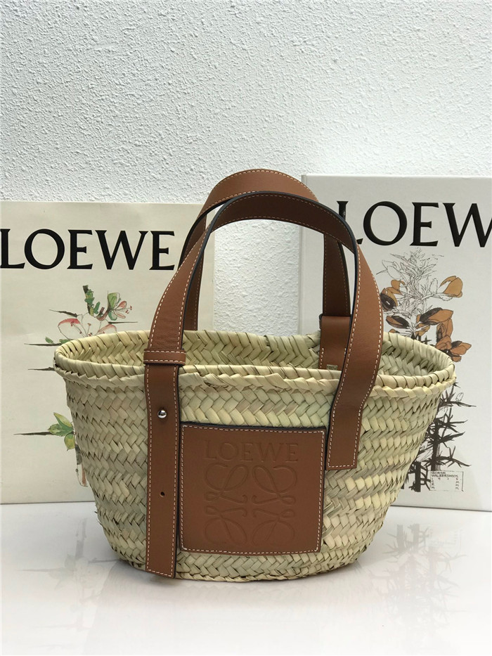 LOEWE 로에베 우븐 라피아 토트백 스몰