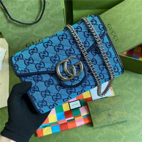 GUCCI 구찌 마몬트 마틀라세 멀티컬러 미니 체인백 474575