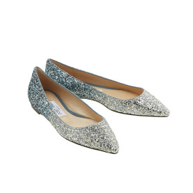 JIMMY CHOO 지미추 글리터 플랫 단화 J65050
