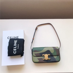 CELINE 셀린느 트리오페 캔버스 탠 숄더백 C19414