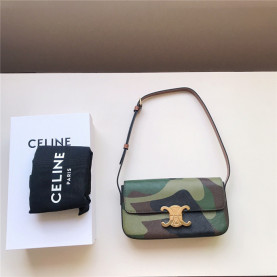 CELINE 셀린느 트리오페 캔버스 탠 숄더백 C19414