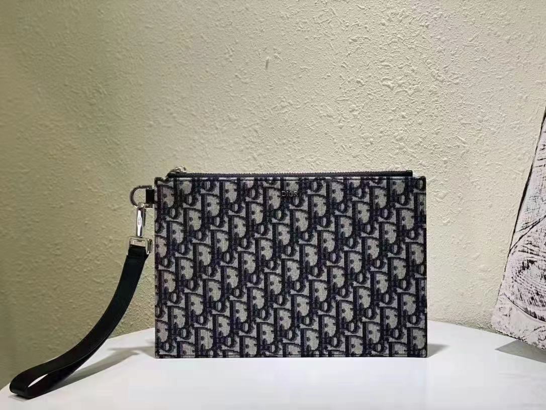 DIOR 디올 오블리크 자카드 클러치