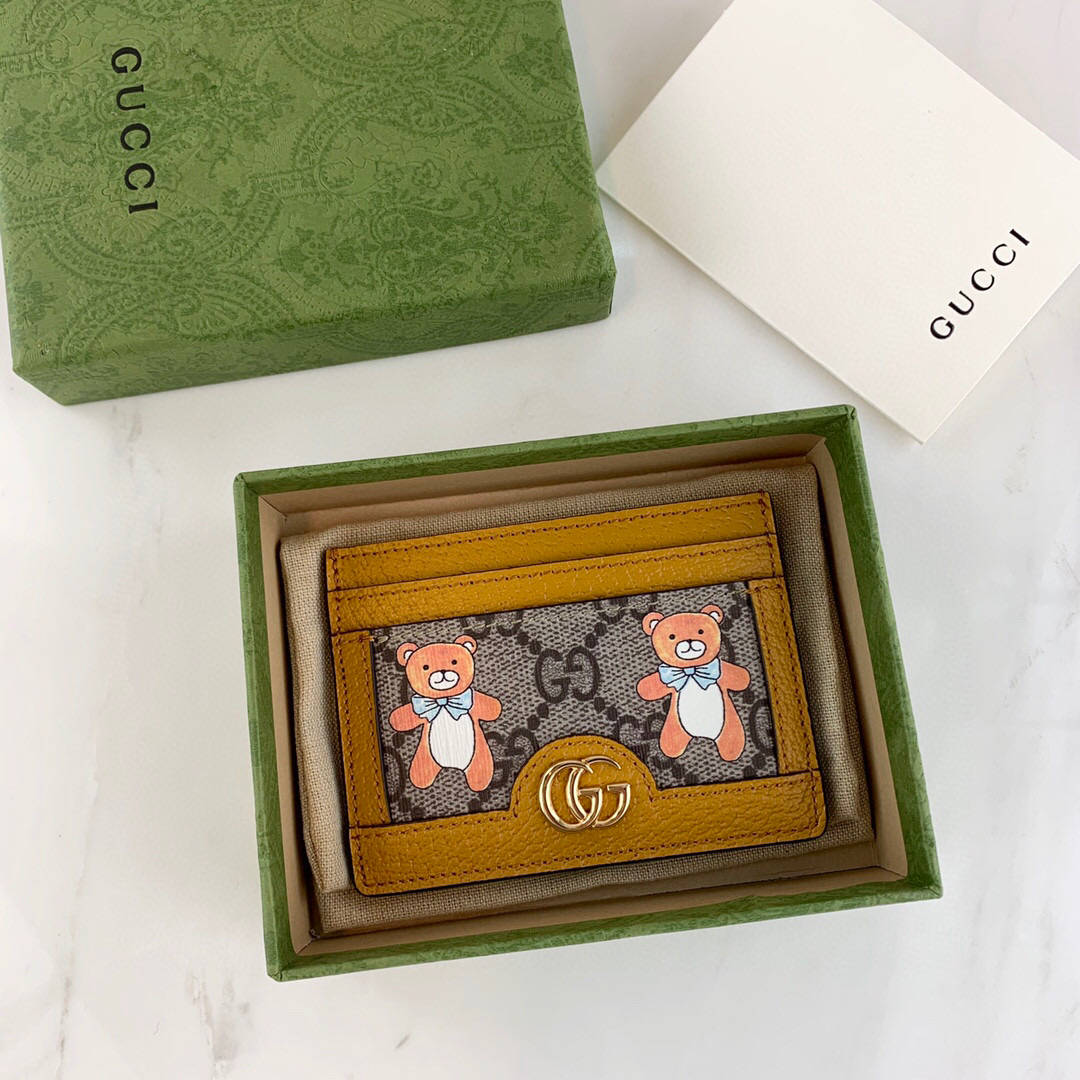 GUCCI 구찌 카이 곰돌이 카드지갑