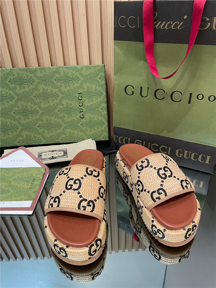 GUCCI 구찌 여성용 슬리퍼 (굽높이5.5CM) G201771 4COLOR