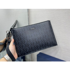 DIOR 디올 CD 다이아몬드 캔버스 A5 파우치 클러치 2COLOR