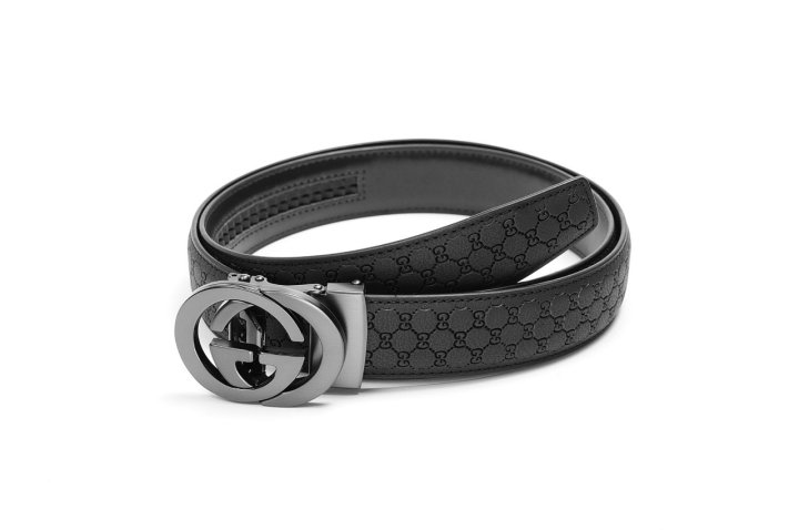 GUCCI 구찌 크롬블랙  씨마레더 오토 벨트