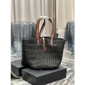 SAINT LAURENT 생로랑 라피아 파니에 토트백 미듐 Y685618