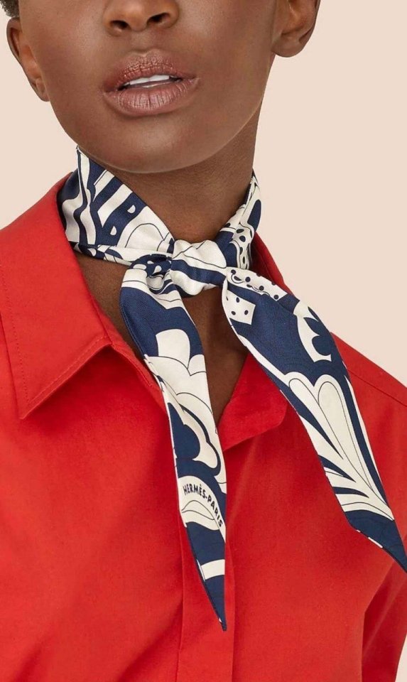 HERMES에르메스 Faubourg Rainbow 실크 트윌리