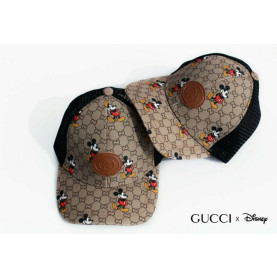 GUCCI 구찌 미키마우스 가죽패치 매쉬 볼캡
