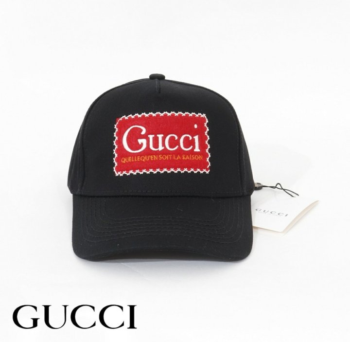 GUCCI 구찌 로고패치 레드앤화이트 볼캡