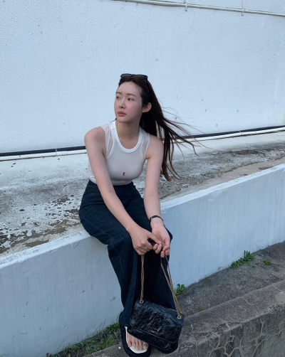 [배우 차정원] SAINT LAURENT 생로랑 블랙 니키백 ysl316x