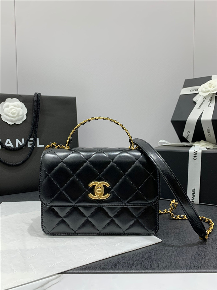 CHANEL 샤넬 탑 핸들 미니 플랩백 AS388
