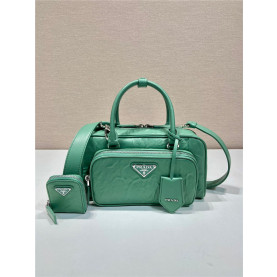 PRADA 프라다 앤틱 나파 가죽 멀티포켓 탑 핸들백 1BB09 4COLOR