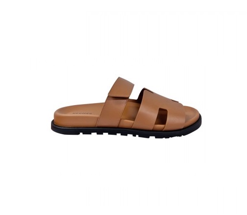 HERMES 에르메스 시프레 H로고 레더 벨크로 슬리퍼 H51010