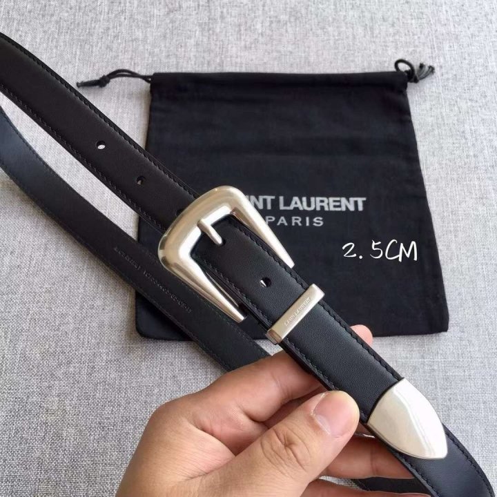 SAINT LAURENT 생로랑 FOLK버클슬림벨트