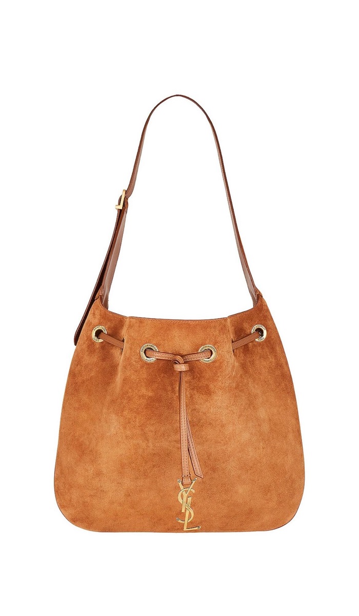 SAINT LAURENT 생로랑 플랫 호보 백