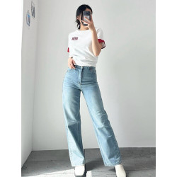 SAINT LAURENT 생로랑 하이웨스트 와이드 펜츠