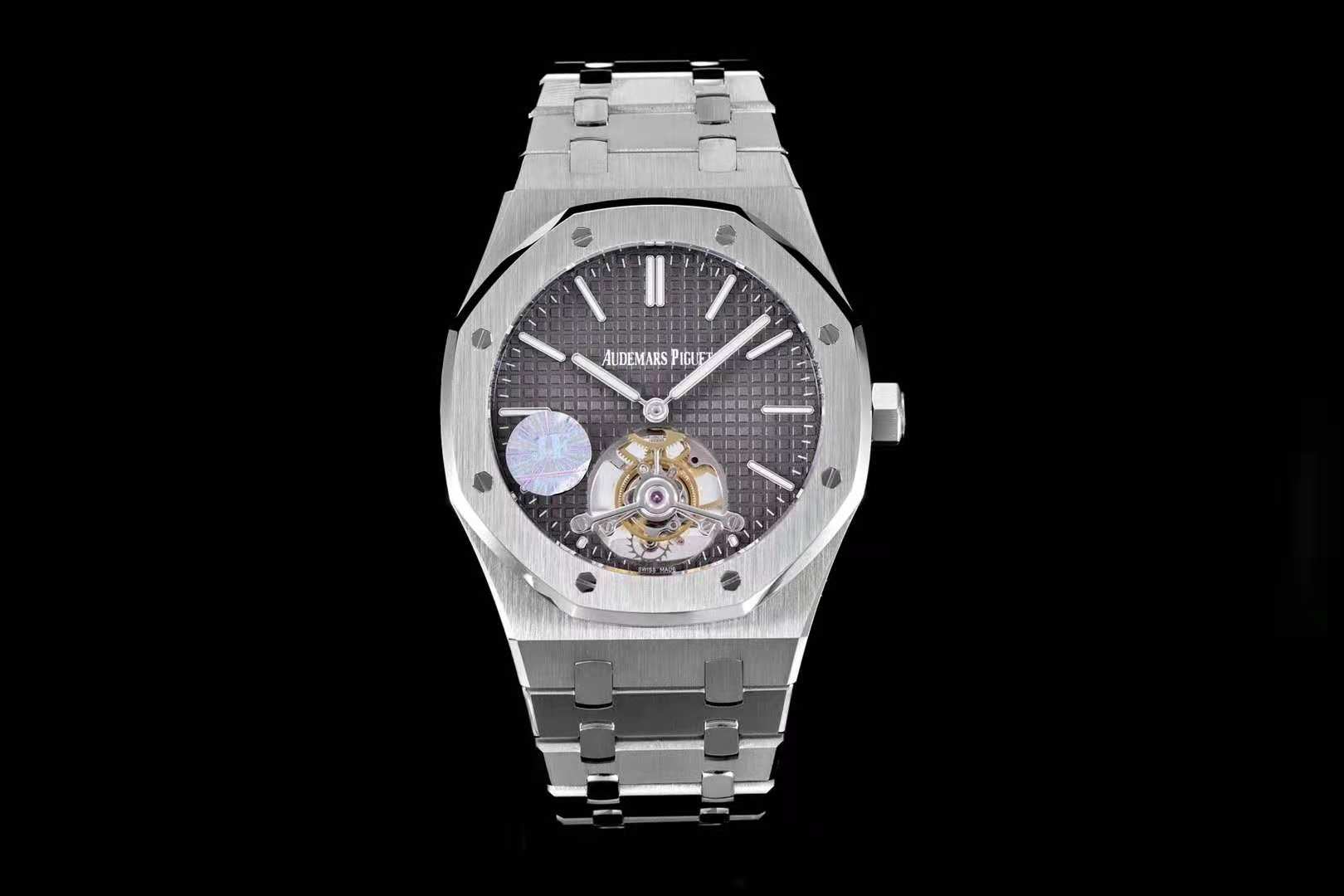 AUDEMARS PIGUET 오데마피게 로얄오크 뚜르비옹 스틸 브라운다이얼