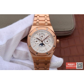 AUDEMARS PIGUET 오데마피게 로얄오크 퍼페추얼 로즈골드 화이트다이얼