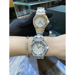 AUDEMARS PIGUET 오데마피게 레이디 로얄오크 오프쇼어 로즈골드 2Color 화이트, 골드