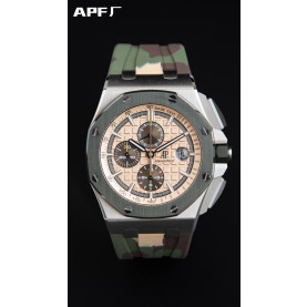 AUDEMARS PIGUET 오데마피게 로얄오크 오프쇼어 스틸 로즈골드다이얼 카모 러버밴드