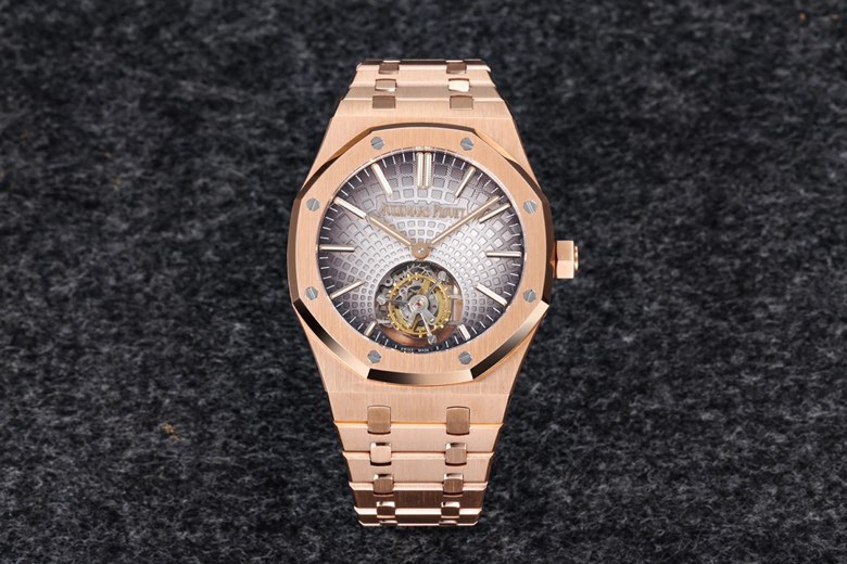 AUDEMARS PIGUET 오데마피게 로얄오크 플라잉 뚜르비옹 로즈골드 그레이다이얼