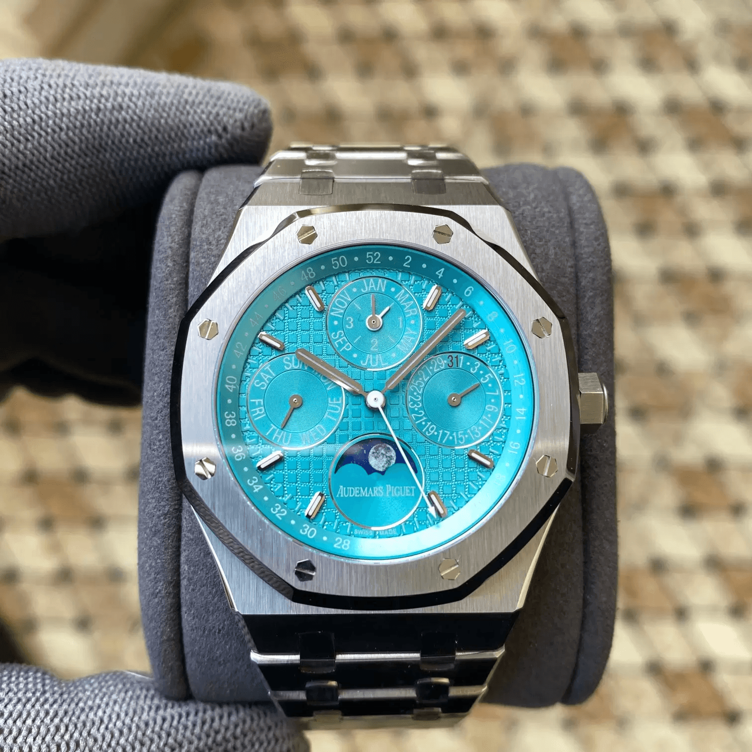 AUDEMARS PIGUET 오데마피게 로얄오크 퍼페추얼 캘린더 티파니 다이얼 26574
