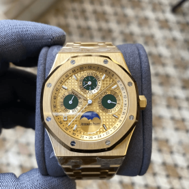 AUDEMARS PIGUET 오데마피게 로얄오크 퍼페추얼 캘린더 금통 골드 다이얼 26574
