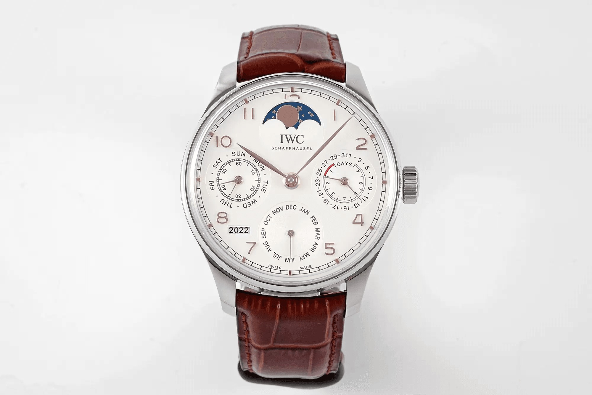 IWC 아이더블유씨 포르투기저 퍼페츄얼 캘린더 화이트골드 화이트다이얼