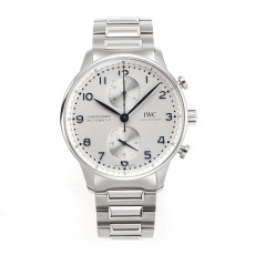 IWC 아이더블유씨 포르투기저 크로노 실버 화이트/블루 다이얼