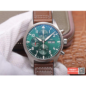 IWC 아이더블유씨 파일럿 더블크로노그래프 레이싱 그린다이얼