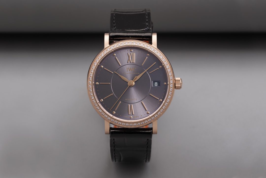 IWC 아이더블유씨 포르토피노 다이아베젤 로즈골드 브라운다이얼