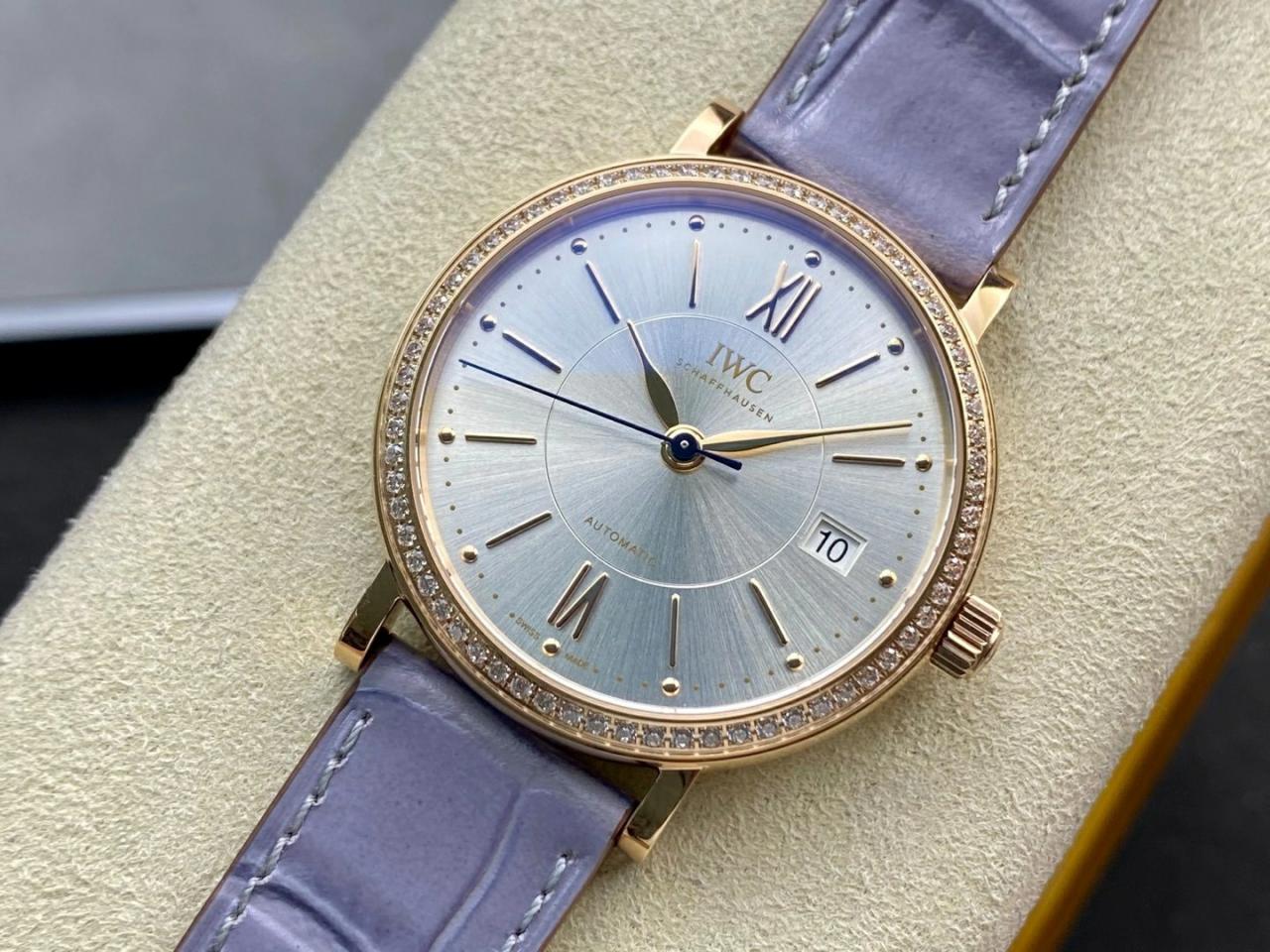 IWC 아이더블유씨 포르토피노 다이아베젤 로즈골드 그레이다이얼