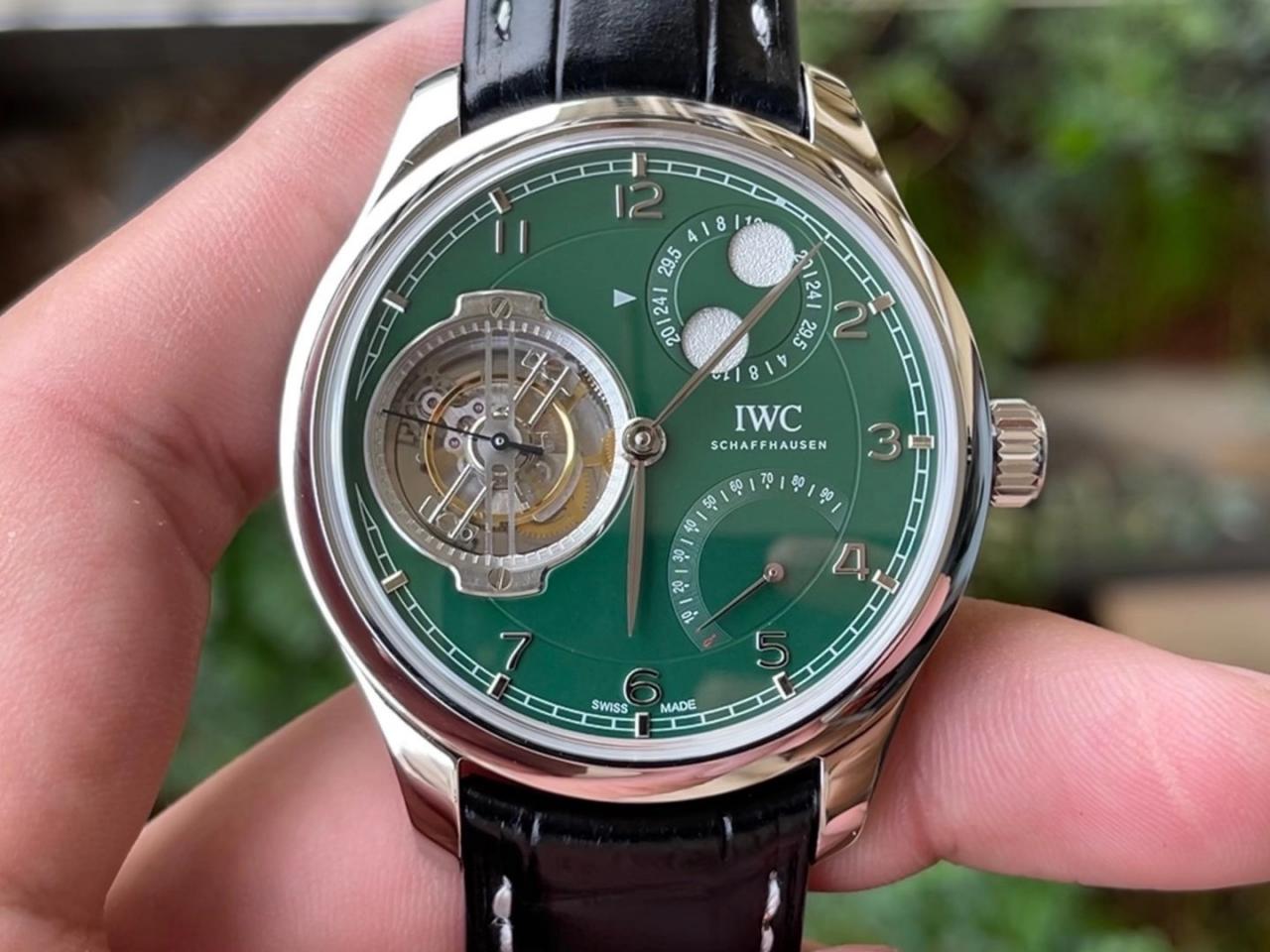 IWC 아이더블유씨 포르투기저 뚜르비옹 150주년 한정판 그린다이얼