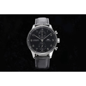 IWC 아이더블유씨 포르투기저 크로노 실버 블랙다이얼