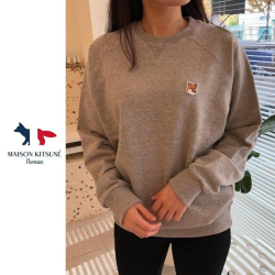  MAISON KITSUNE 메종키츠네 폭스 헤드패치 기모맨투맨 2COLOR