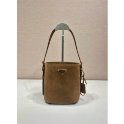 PRADA 프라다 스웨이드 스몰 버킷백 1BE078A 