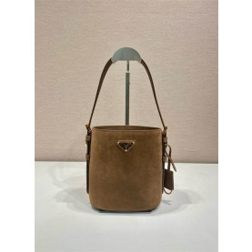 PRADA 프라다 스웨이드 스몰 버킷백 1BE078A 