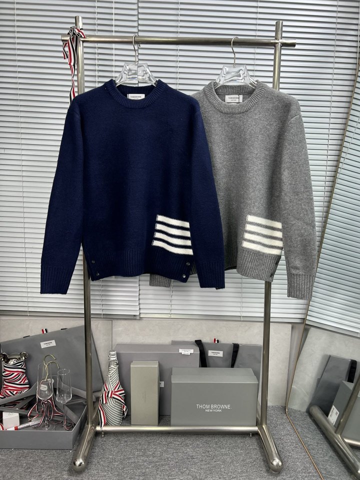 THOM BROWNE 톰브라운 도니골 저지 스티치 4바 니트