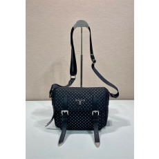 PRADA 프라다 스터드 리나일론 숄더백 1BD382 