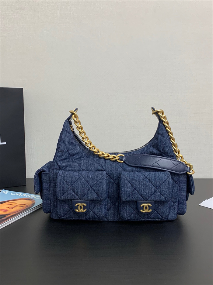 CHANEL 샤넬 맥시 데님 호보백 AS5302 2COLOR