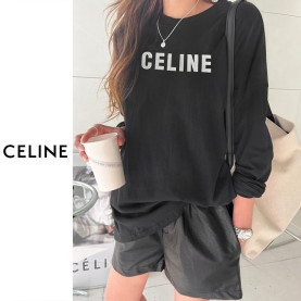 CELINE 셀린느 레터링패치 긴팔티셔츠 2COLOR