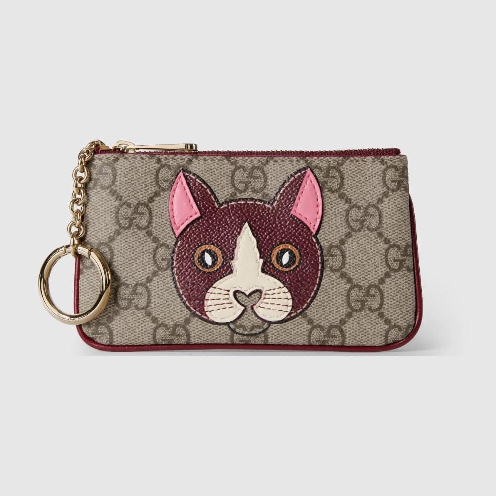 GUCCI 구찌 고양이 디테일 GG 키 케이스 818768